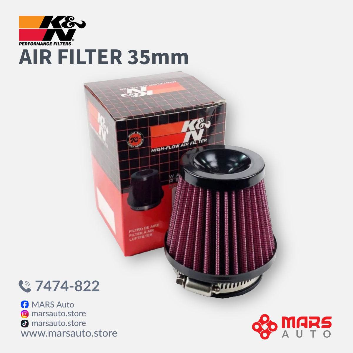 K&N Air Filter 35mm