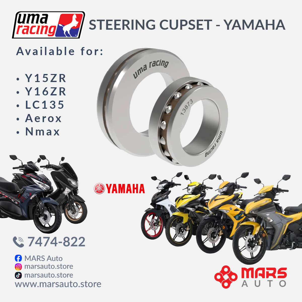 UMA Steering Cupset - Yamaha