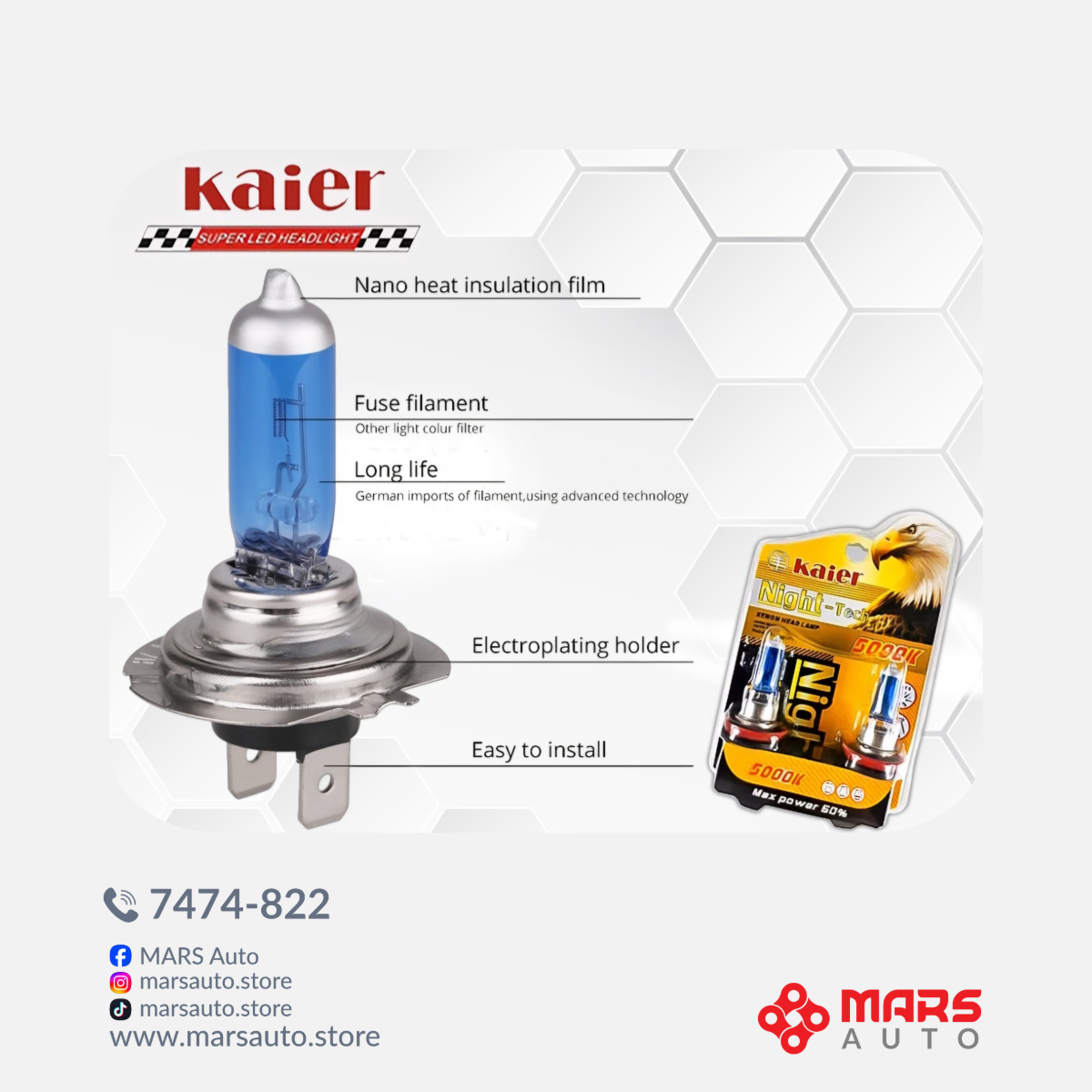 Kaier Universal Headlamp / Bulb