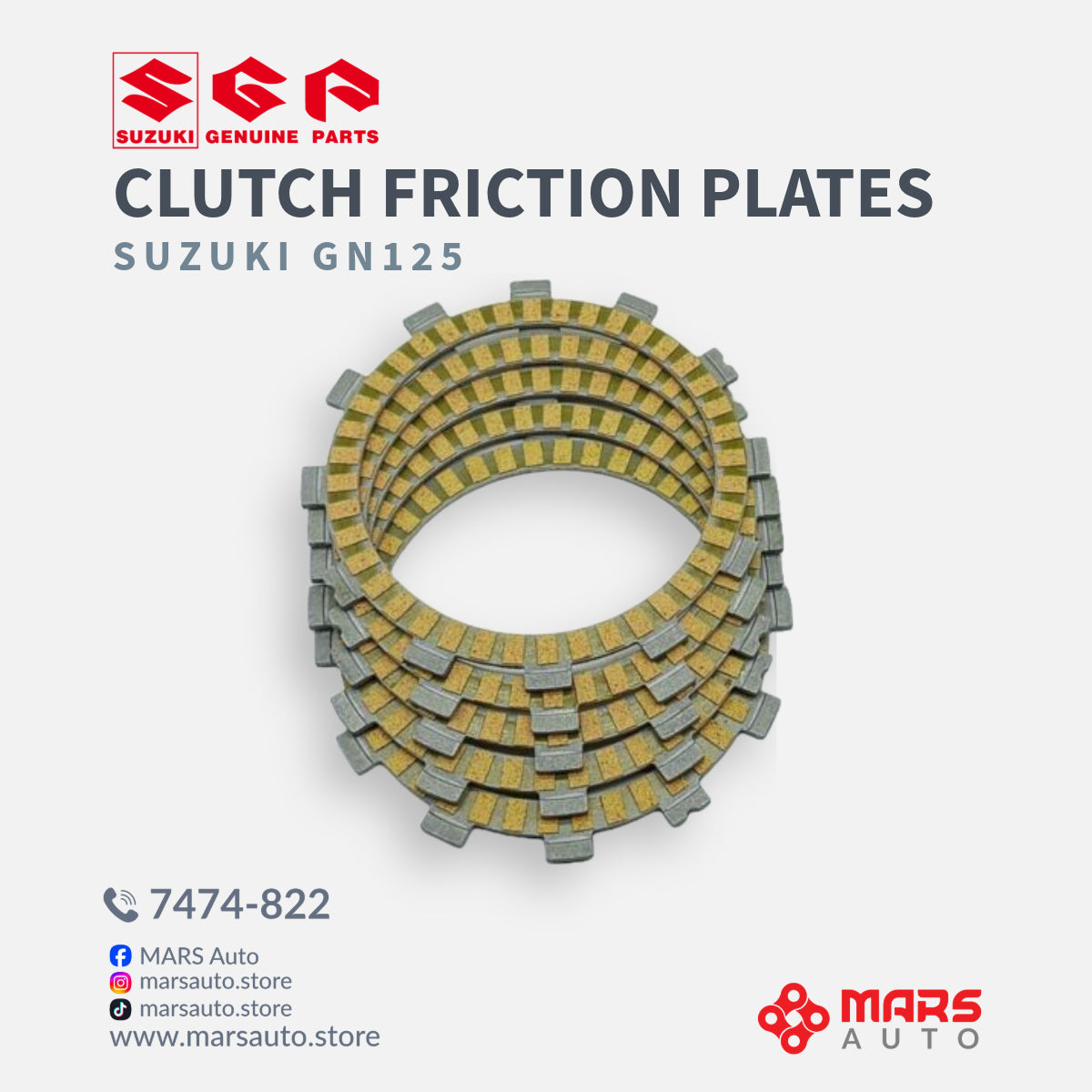 Suzuki GN125 Clutch Friction Plates