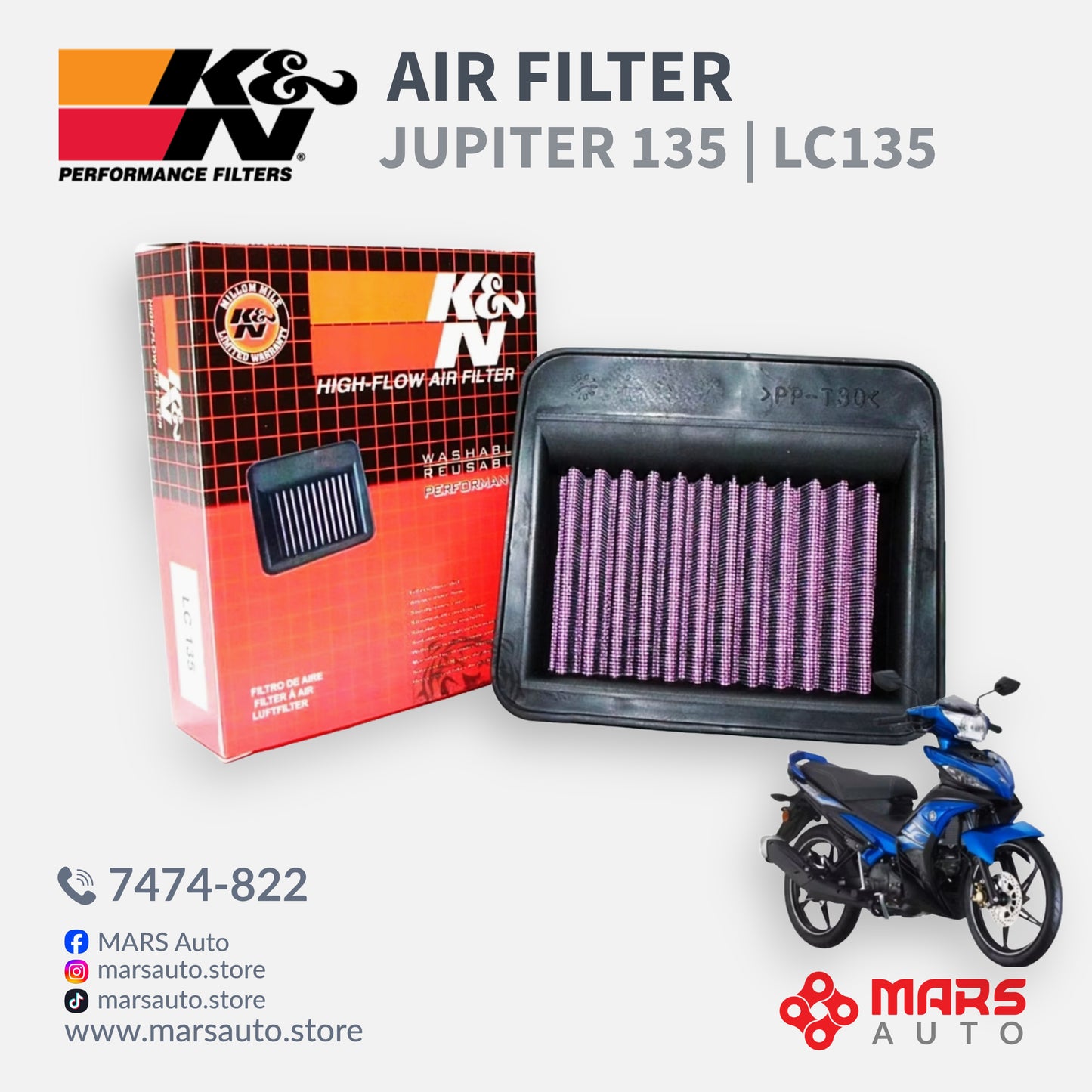 K&N Air Filter Y15 / Y16 / LC135 / RSX